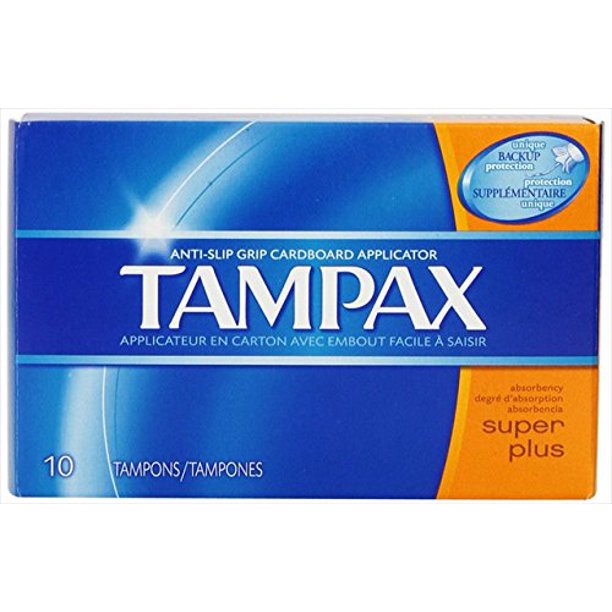 4 Pack Tampax Tampons Super Plus 10 Each