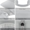 thumbnail image 7 of Women Sun Visor Hats, Wide Brim UV Protection Sun Visor Cap with Ponytail Hole & Removeable Flap Outdoor UPF 50+, 7 of 7