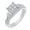 2 pieces White, variant on SHELOVES Infinity 925 Sterling Silver Wedding Rings Set for Women Round Cut Princess Cluster CZ Size 8