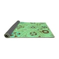 thumbnail image 2 of Ahgly Company Indoor Round Abstract Turquoise Blue Modern Area Rugs, 4' Round, 2 of 4
