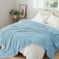 thumbnail image 3 of U by Bedsure Dream Blue Fleece Queen Blanket for Couch - Super Soft Cozy Blankets for Women, Girls, 90x90 inches, 3 of 6
