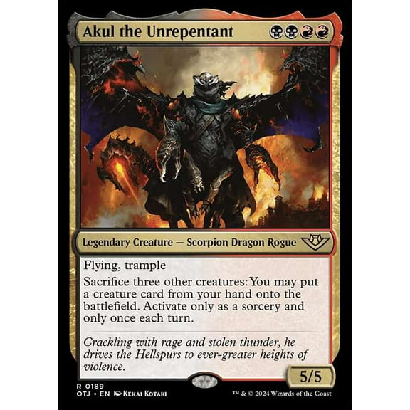 MtG Outlaws of Thunder Junction Rare Akul the Unrepentant #189