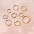 thumbnail image 2 of 10Pcs Steel Huggie Hoop Earring Cartilage Lobe Piercing Earring Hinged Earring Allergy Resistant Jewelry Gifts, 2 of 21