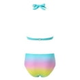 thumbnail image 5 of ibiyuan Womens Plus Size Tankini Swimsuit Two Piece Tummy Control Bathing Suits Hide Belly Swim Dress with Boy Shorts Tie Dye Swimsuits for Women Over 50,Yellow, 5 of 7