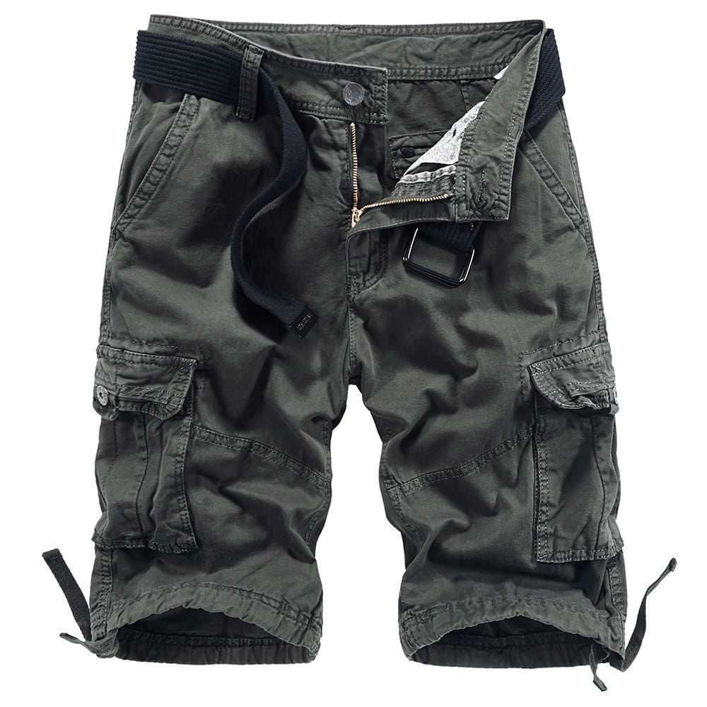 RYRJJ Men's Casual Cotton Twill Lightweight Cargo Shorts Baggy