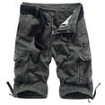 thumbnail image 2 of HOOMEUMY Men's Summer Cargo Shorts Straight Fit Multi-Pocket Bermuda Shorts with Drawstring Dark Gray 4, 2 of 6