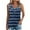 Navy, variant on ZQUUVOU Tank Top For Women Stripe Color Solid Color Crew Neck Ruffle Summer Tops (White,2XL)