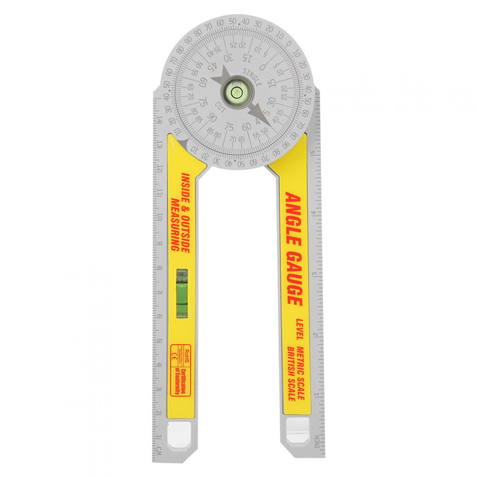 Versatile Angle Ruler, 360° Protractor with Liquid Level, Ideal for Interior  Exterior Use