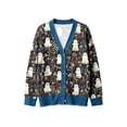 thumbnail image 6 of Enjoytime Women Cardigan Halloween Print Denim Patchwork Long Sleeve Jacket Button Down Oversized Fall Winter Outerwear, 6 of 6