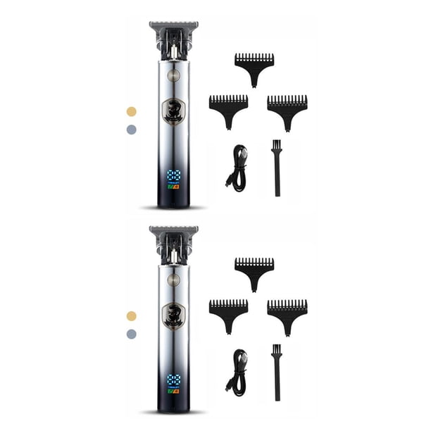 Cortadora de pelo eléctrica Seitruly recargable ajustable portátil de bolsillo Oro Plata