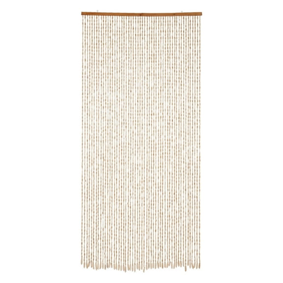 TFCFL 200*90cm Beaded Curtain Bamboo Wooden Doorway Curtain 52 Strings Door Curtain Room Divider