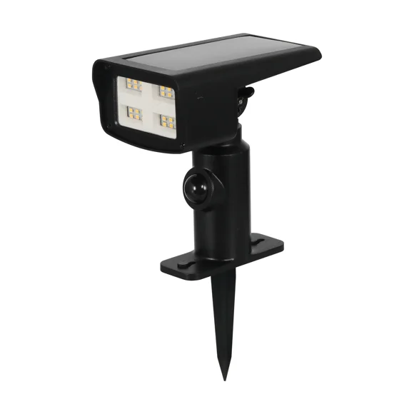 Better Homes & Gardens Solar Motion Sensor LED Spotlight 30-600 Lumens, Stake or Mount