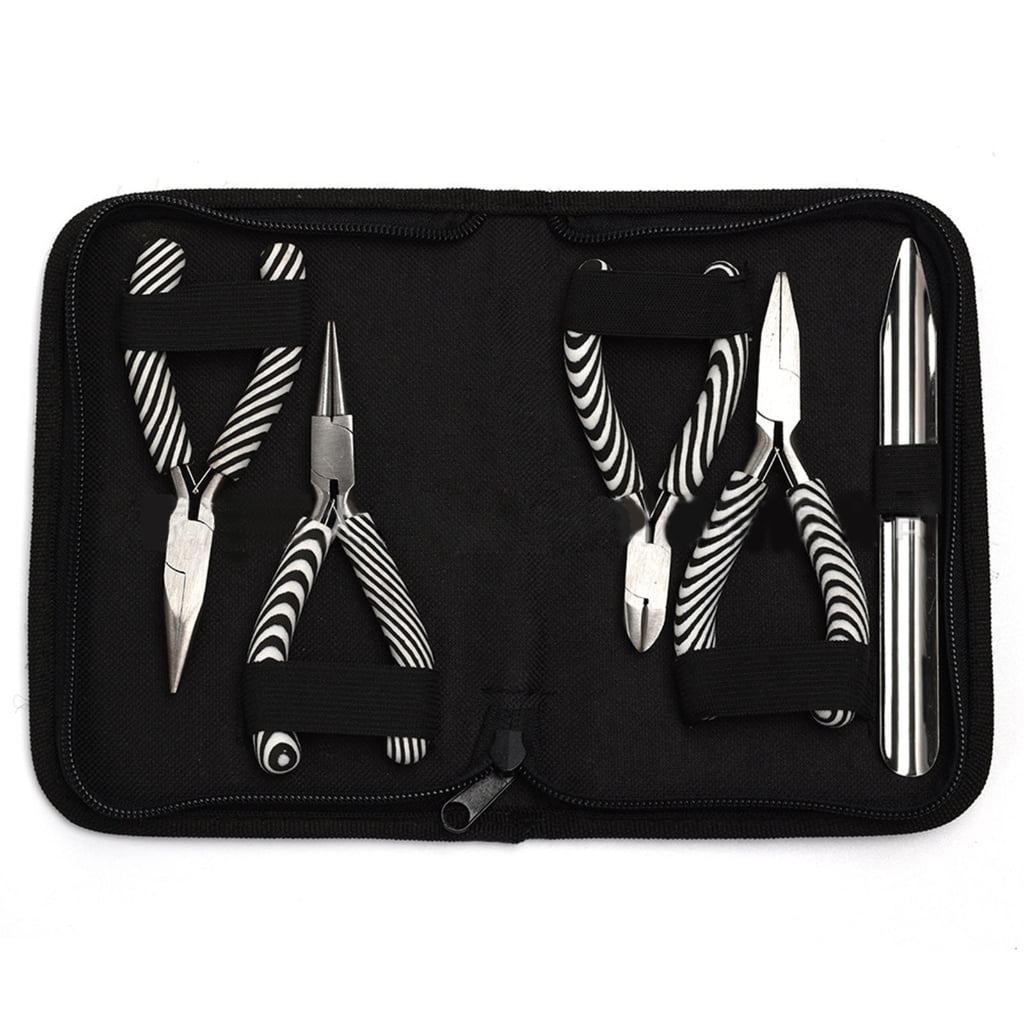 ZPAQI 5-Pieces DIY Precision Tool with Beads Shovel Professional Jewelry Pliers Set For Valentine's Day gifts
