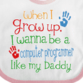 thumbnail image 4 of Inktastic Computer Programmer Like Daddy Boys or Girls Baby Bib, 4 of 4