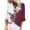 Wine Red, variant on LQCMBYF Work Tops For Women Women'S Floral Print V Neck Pullover T Shirt Casual Three Quarter Sleeve Top Ladies Summer Tops Womens Tops Dressy(Sky Blue,XL)