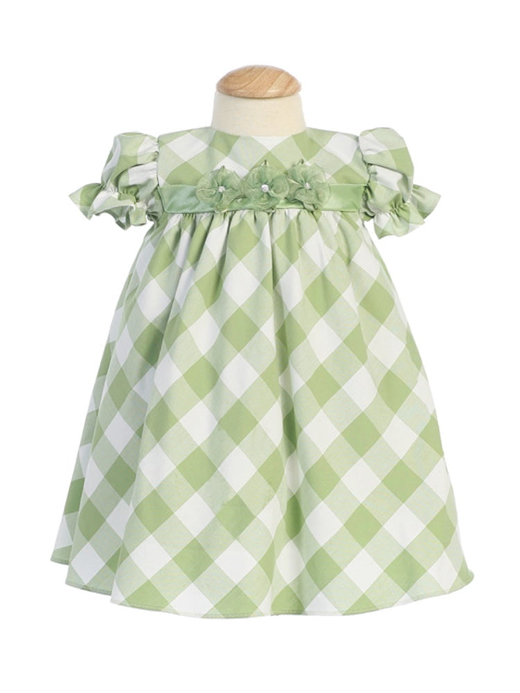 sage green baby dress