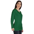 thumbnail image 2 of Inkmeso Solid Raglan Full Sleeve T-shirt For Women Scoop Neck Baseball Tee Casual Tops, 2 of 7