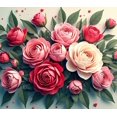 thumbnail image 4 of LUUFILx Floral Backdrop Banner Rose Decoration Background Wall Art Photography Props Wedding Party Romantic Design Elegant Event Supplies Beautiful Display, 4 of 8