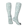 thumbnail image 4 of Fotbe White Swan print Women's Men's Novelty Crew Socks Cotton Socks Knee High Socks for Walking,Running,Nurses,Pregnancy, 4 of 9