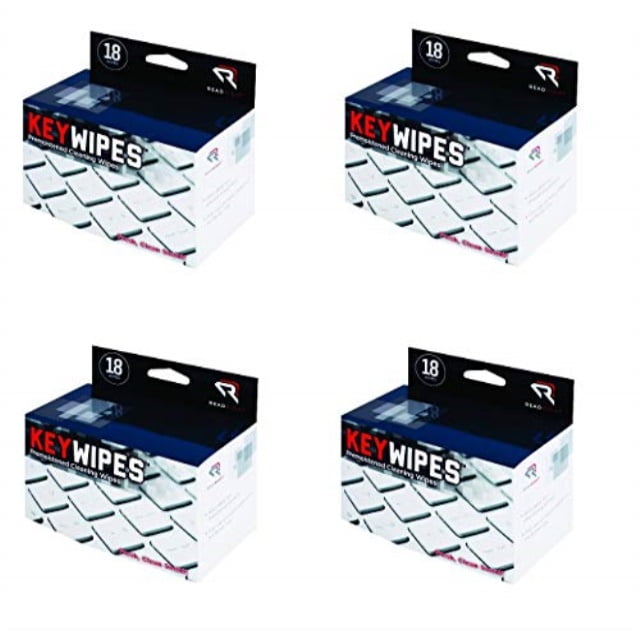 read right keywipes keyboard and hand cleaner wipes, 18 wipes per box