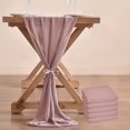 thumbnail image 1 of 5pcs Chiffon Table Runner Bulk 29x120 Inches Rustic Wedding Table Runner for Bridal Shower Wedding Party,5 Pieces,Dusty Rose, 1 of 7
