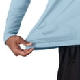 thumbnail image 3 of Men's Long Sleeve Shirts UV UPF 50+ Sun Protection Quick Dry Shirt Rash Guard Mesh Fishing Athletic T-Shirts Light Blue L, 3 of 8