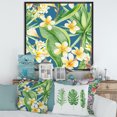thumbnail image 2 of Yellow Flowers and Tropical Foliage XV 30 in x 30 in Framed Painting Canvas Art Print, by Designart, 2 of 5