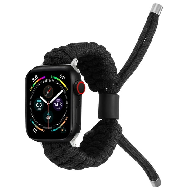 Paracord Watch Band Adjustable Woven Strap for Apple Watch series
