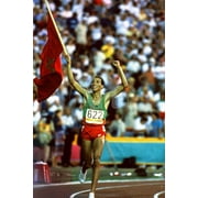 Olympic Games in Los Angeles, 1984  Moroccan Athlet Said Aouita Win the 5000M, Figurative World Culture Unframed Photo Wall Art Sold by ArtCom