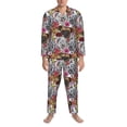 thumbnail image 3 of Sikiie Cute Dogs Puppy1 Mens Pajama Set, Soft Warm Long Sleeve Sleepwear, Cozy Button-Down Pjs for Men-Small, 3 of 7