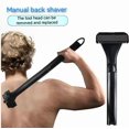 thumbnail image 2 of New chest shaver shaver long handle shaver manual hair removal knife leg back hair removal instrument (black.), 2 of 6