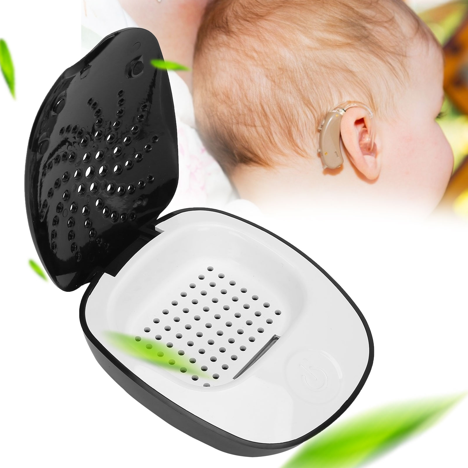 OTVIAP Hearing Aid Drying Case,Hearing Aid Dryer Dehumidifier Hearing Aid Electronic Drying Box