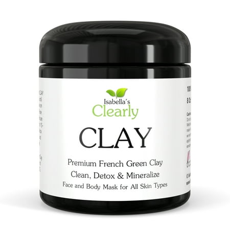 Isabella's Clearly CLAY - Premium Green Clay Face & Body Mask. Deep Pore Cleansing, Acne Treatment, Anti aging (8 (The Best Anti Aging Face Masks)