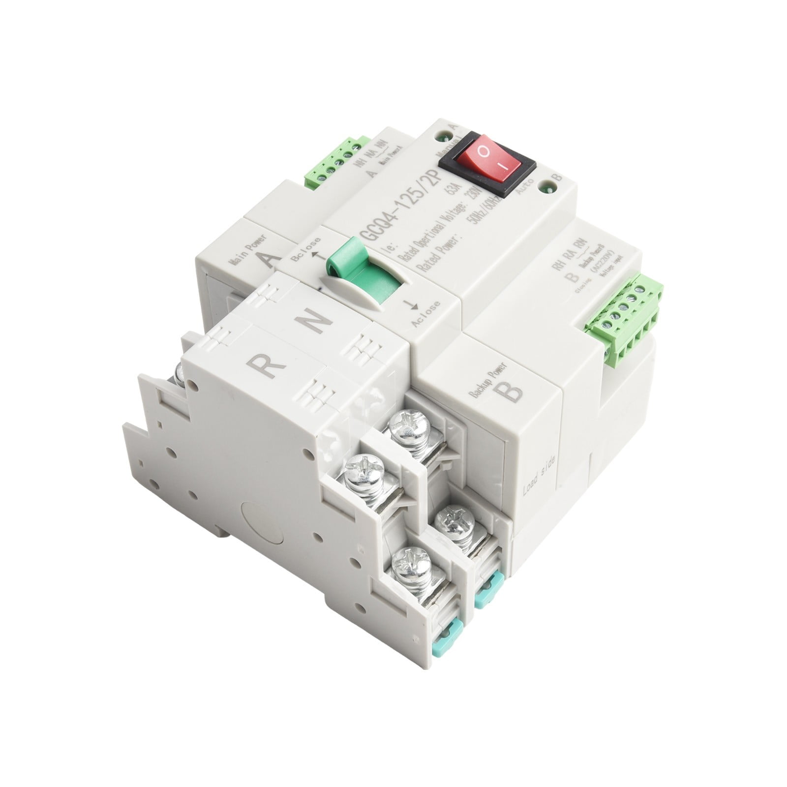 2P 63A Dual Power Automatic Transfer Switch for Generator Changeover Switch