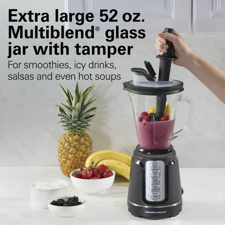 Hamilton Beach PowerBlend Duo Smoothie Blender for Kitchen, 52 oz