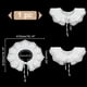 thumbnail image 3 of Cuello desmontable con ribete de encaje bordado blanco para mujer, cuello falso de poliéster, cuello de solapa, cuello tipo chal decorativo, 3 of 9