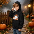thumbnail image 5 of DJDLJWCJ Big Girls Halloween Hoodie Loose Fit Long Sleeve Pullover Stretch Soft Casual Tops Black Size 5T, 5 of 10