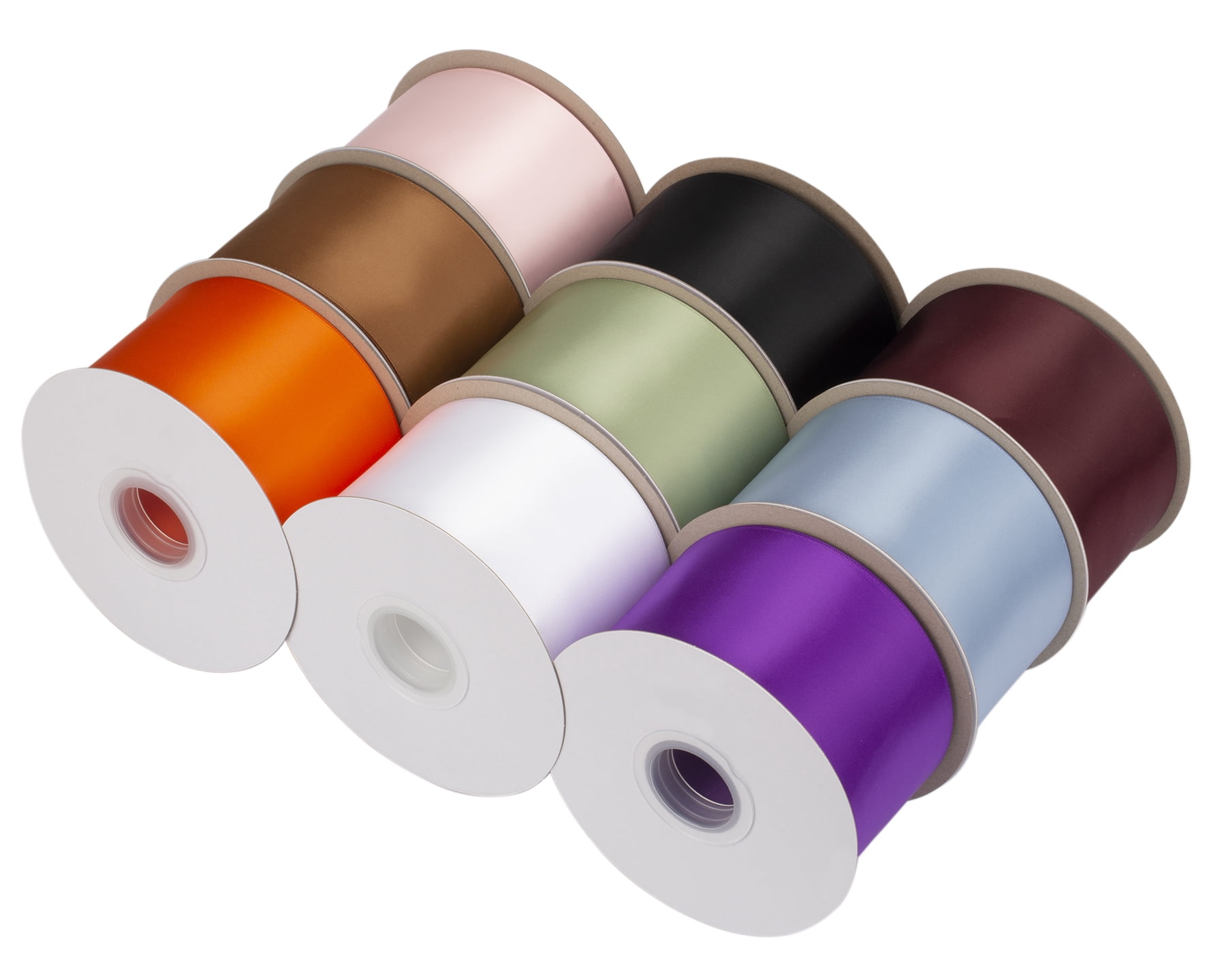 Joycrosso Black Ribbon 3 Inch Wide Thick Fabric Ribbon, 50 Yards Double Faced Satin for Chair Sash Bows Making Bouquet Sewing Christmas Decoration
