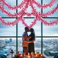 thumbnail image 4 of Fwttom Valentines Day Tinsel Garland - Romantic Hearts Tinsel Twist Shiny Valentines Day Decorations, 16.4 ft, 4 of 9