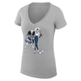 thumbnail image 2 of Women's G-III 4Her by Carl Banks Heather Gray Toronto Maple Leafs Super-Slim Fit Lightweight Hockey Girls V-Neck T-Shirt, 2 of 3