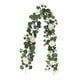 thumbnail image 2 of Guirnalda de enredaderas de hojas verdes artificiales con flores para decoración de mesa. 180cm, 2 of 9