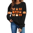 thumbnail image 5 of Enjoytime Womens Halloween Sweatshirts Pumpkin Print Long Sleeve Pullover Top Fall Fashion Lightweight Casual Sweatshirt, 5 of 7