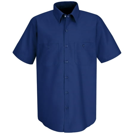 Red Kap Mens Short Sleeve Industrial Work Shirt