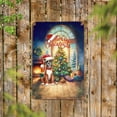 thumbnail image 2 of Merry Christmas Boxer Santa Hat Xmas Tree Winter Holiday Vertical Metal Aluminum Sign Boxers Dog Lover Gifts Idea Wall Art Home Decor - 01013, 2 of 5