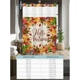 thumbnail image 6 of No Hook Cloth Fabric Shower Curtain with Snap in Liner, Maple Leaves Thanksgiving Waterproof Shower Curtains Set with See Through Top Window, Fall Botanical Autumn Leaves Rustic Bath Curtains 54"x78", 6 of 6