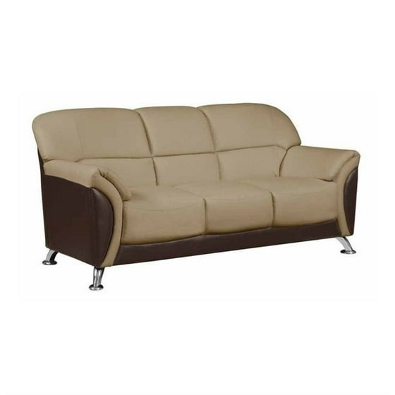 Global Furniture Usa Faux Leather Sofa In Cappuccino