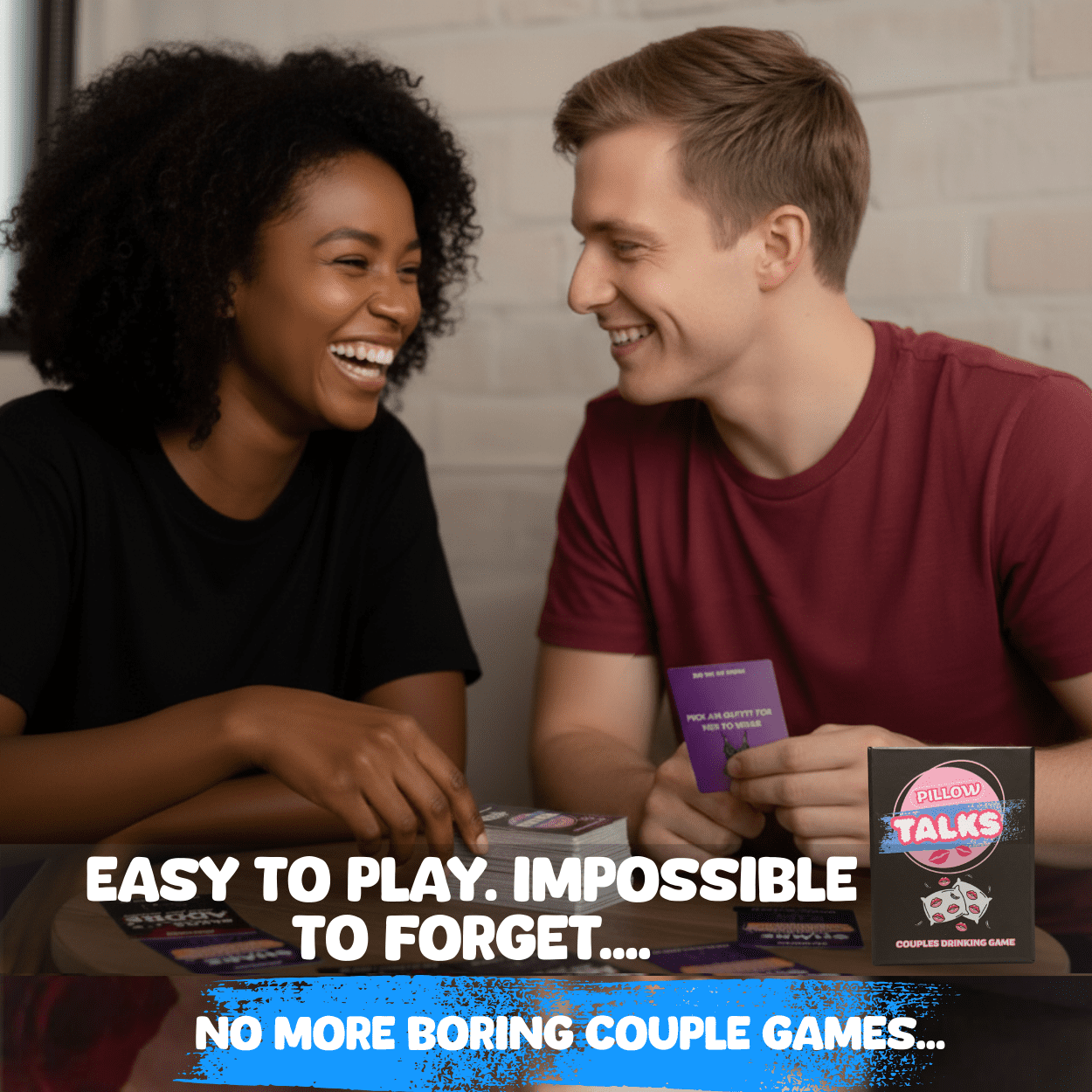 Pillow Talks Game  – Couples Drinking Game for Adults Only – Fun Bedroom Game – 110 Cards for a Romantic Date Night & Valentine’s Day Gift Idea