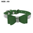 thumbnail image 2 of Collar de perro de cristal con lazo, collar de perro con diamantes de imitación, collar de perro dorado brillante, 2 of 5