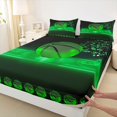thumbnail image 3 of Homewish Basketbal Sport Bed Sheets,Boys Ball Game King Sheets,Green Black Sheet Set For Teens,Super Cozy Room Decor,4pcs, 3 of 7