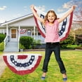 thumbnail image 1 of Fan-shaped Flag American Flag Independence Day Flag Deals Of The Day Clearance Gifts For Womem/Men, 1 of 9